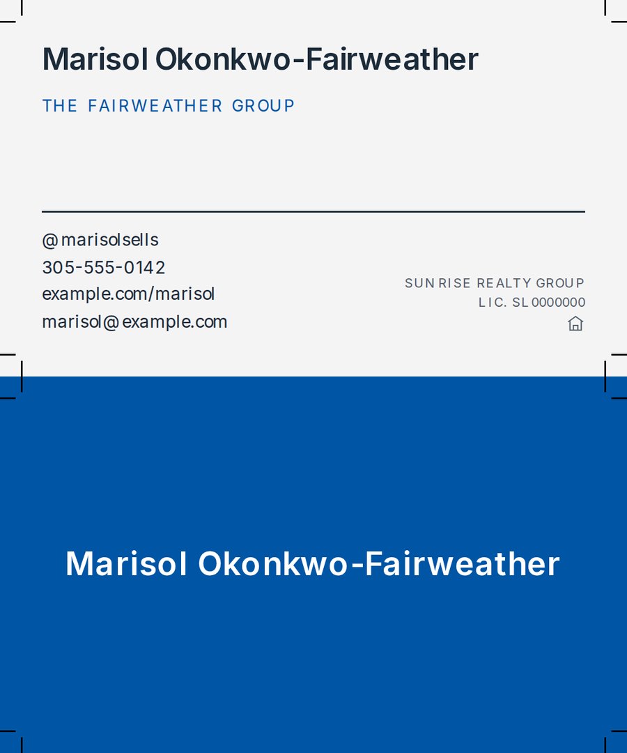 A business card